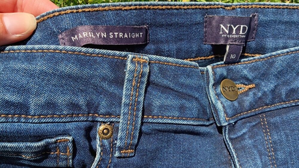NYDJ Marilyn Straight Lift Tuck Technology Jeans Women's Size 10 Cooper Wash - Picture 4 of 11
